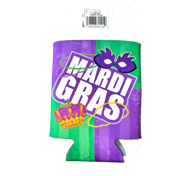 Mardi Gras Koozies Drink Can Cooler NWT Koozie Coozie - Picture 2 of 3